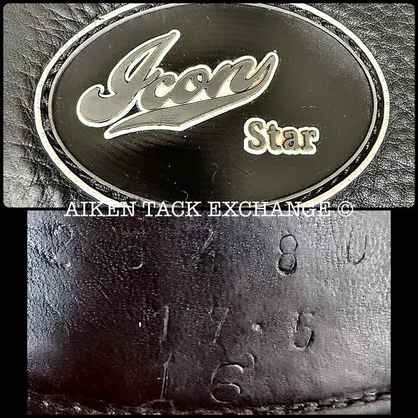 **SOLD** 2020 Custom Saddlery Icon Star Monoflap Dressage Saddle, 17.5" Seat, Adjustable Tree, Wool Flocked Panels