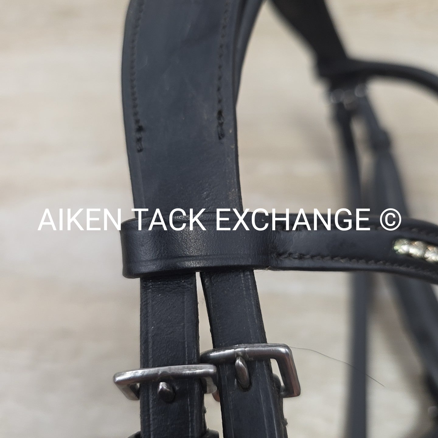 Schockemohle Equitus Beta Anatomical Special Bridle, Black, No Reins, Size Cob