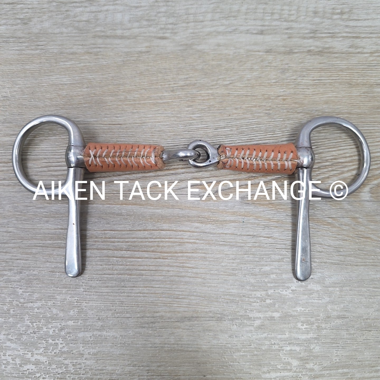 Half Cheek Leather Covered Single Joint Bit 5"