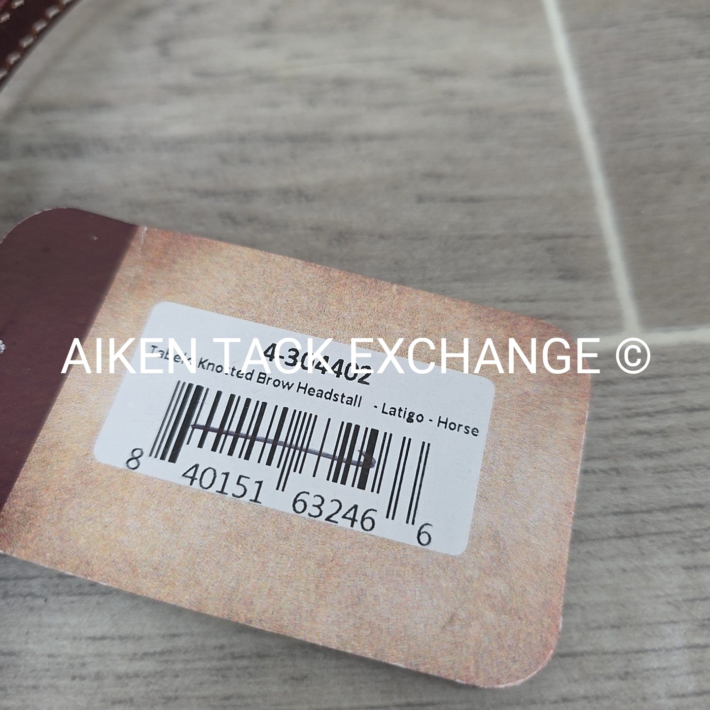 Tabelo Knotted Brow Headstall, No Reins, Brown, Size Full