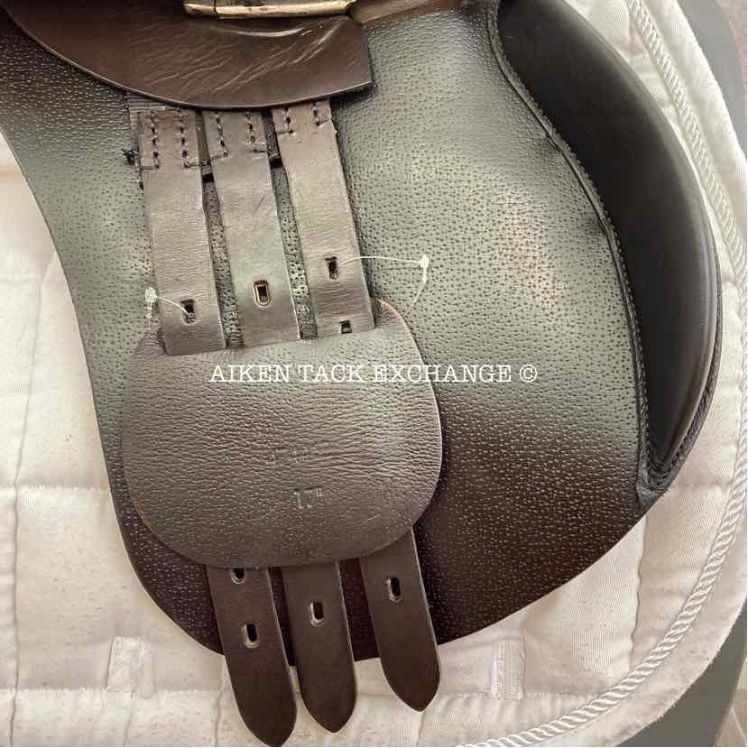 True Brit All Purpose Jump Saddle, 17" Seat, Medium Tree, Foam Panels