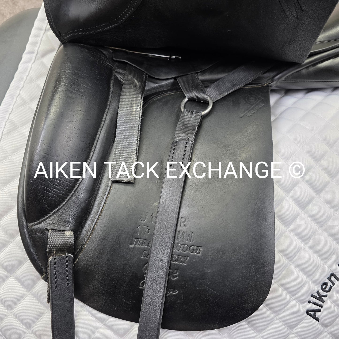 Jeremy Rudge Pace Dressage Saddle, 17.5" Seat, Medium Wide Tree, Wool Flocked Panels