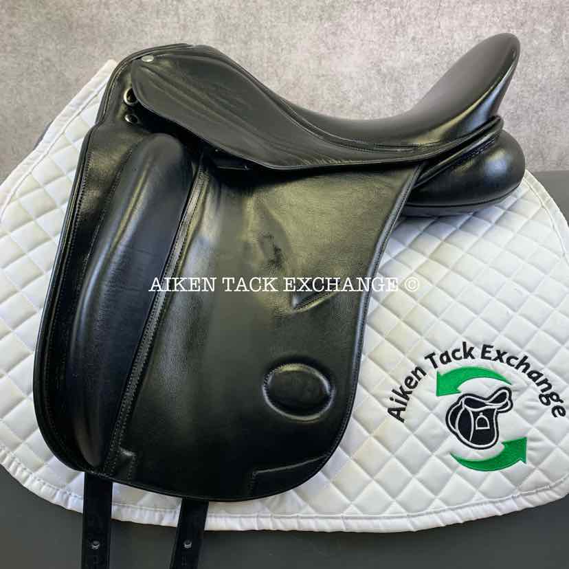 Equation Saddlery Dressage Saddle, 18" Seat, Short Flap, Wide Tree, Wool Flocked Panels