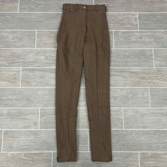 Eqituff Women's Knee Patch Breeches, Brown, Size 24 L, Brand New