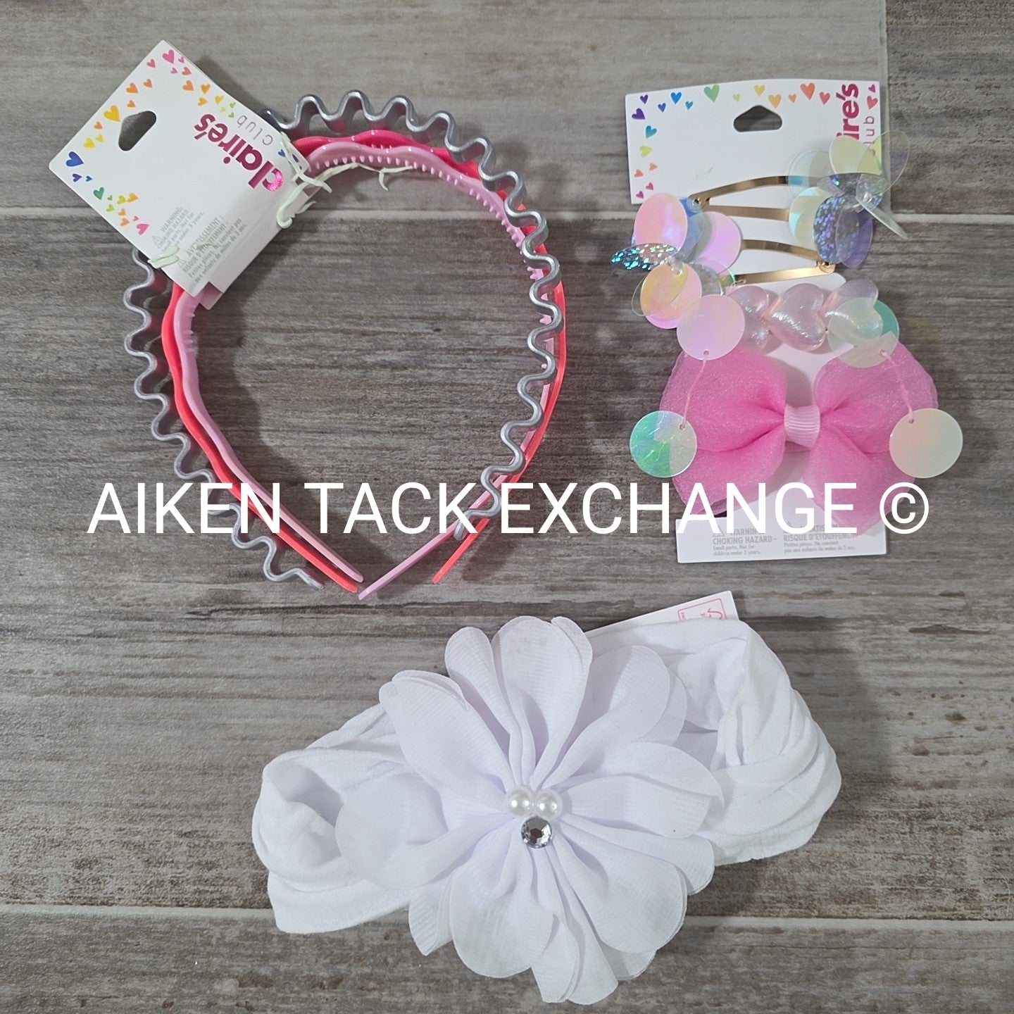 Claire's Hair Bundle - 4 Headbands, 4 Hair Clips