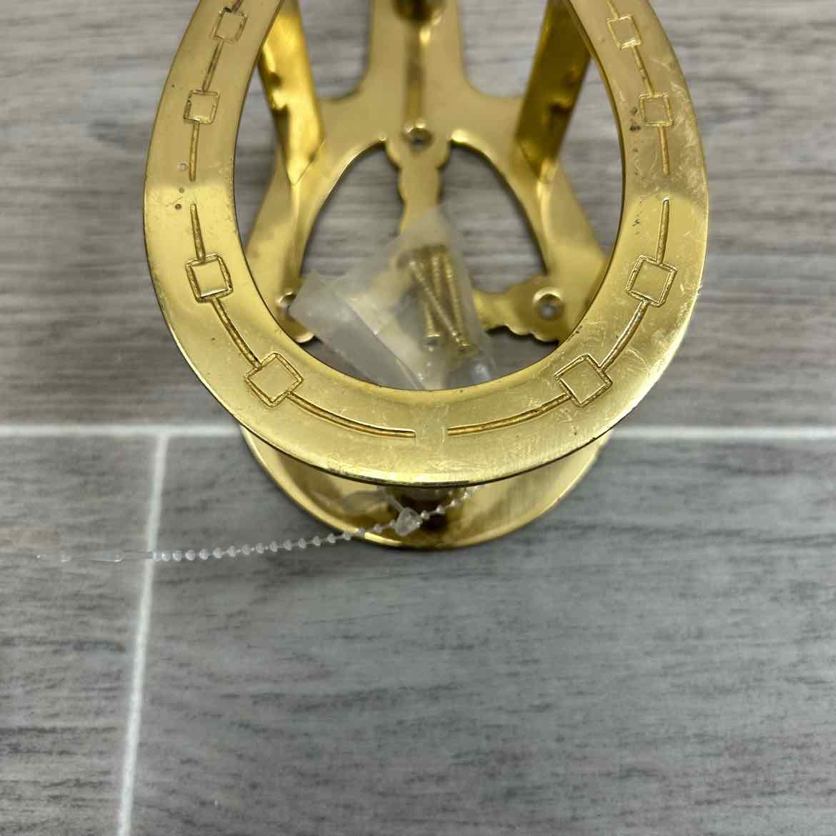Brass Double Horseshoe Bridle Rack