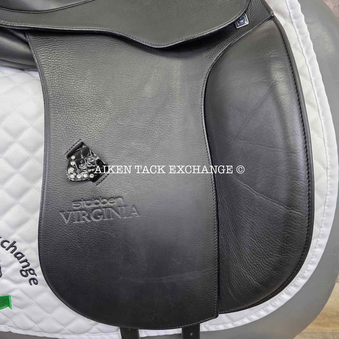 2018 Stubben Virginia Deluxe Dressage Saddle, 17.5" Seat, 29cm Tree - Medium, Wool Flocked Panels