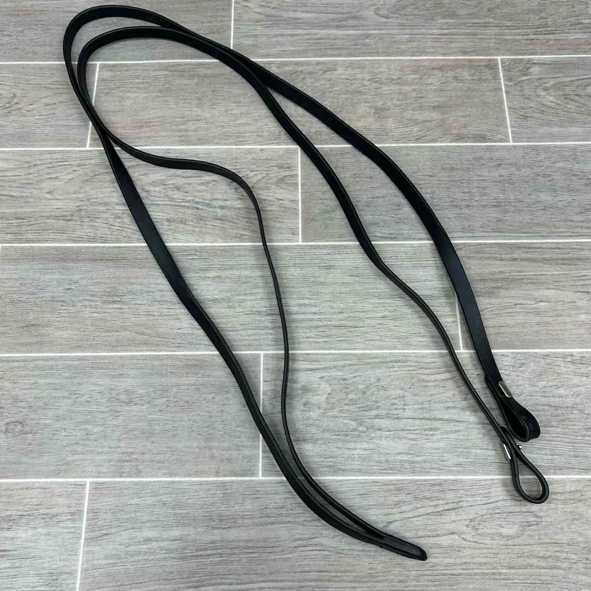 Flat Curb Reins, Black, 60"