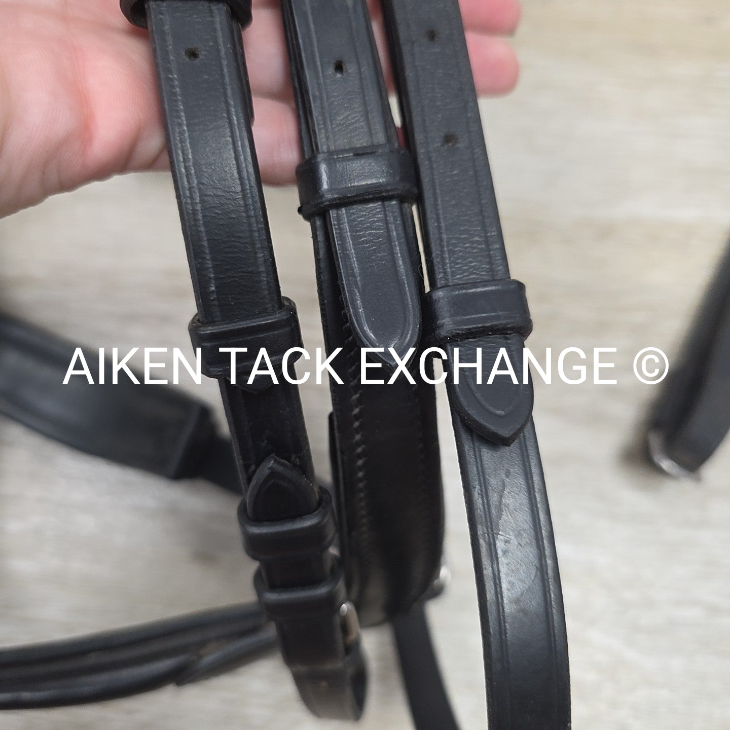 SmartPak Wellfleet Anatomic Bridle with Reins, Black, Size Full