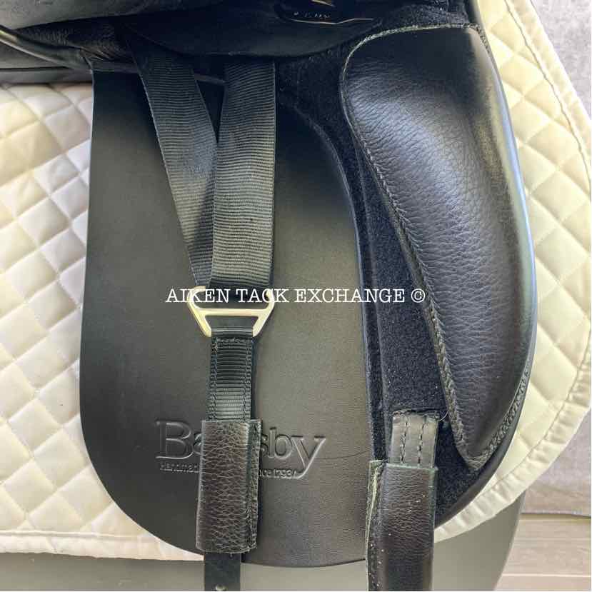 Barnsby Dressage Saddle, 18" Seat, Wide Tree, Wool Flocked Panels