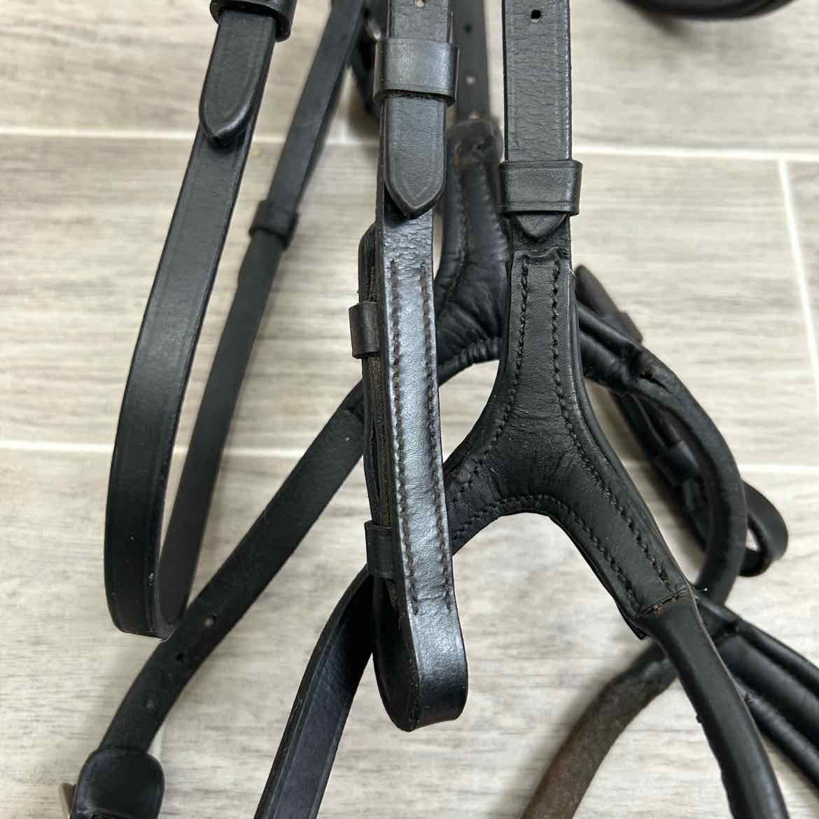 Shires Velociti Rapida Rolled Padded Caveson Bridle, No Reins, Size Full