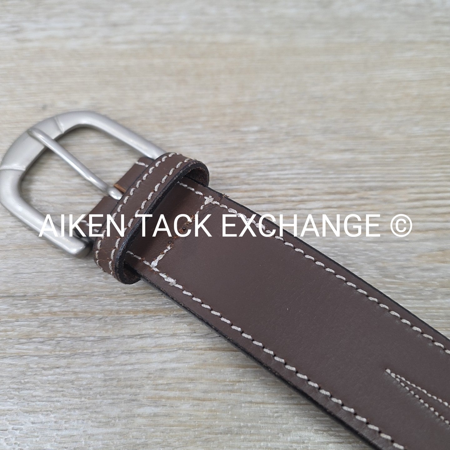 Dover Saddlery Fancy Stitched Leather Belt, Brown, 30