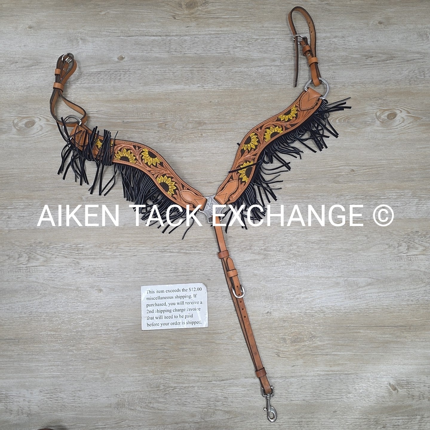 Sunflower Western Breastplate with Fringe