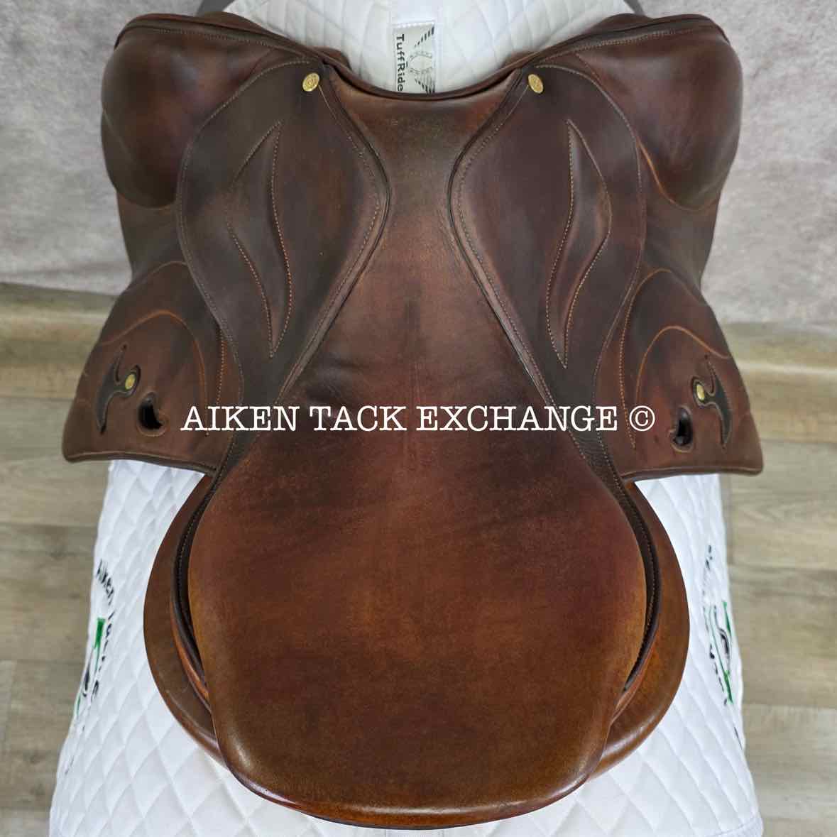 2013 Bruno Delgrange Athena Close Contact Jump Saddle, 17" Seat, 4A Flap, Medium Tree, Foam Panels, Full Calfskin Leather