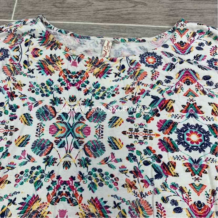 Red Camel Short Sleeve Blouse, Size Large