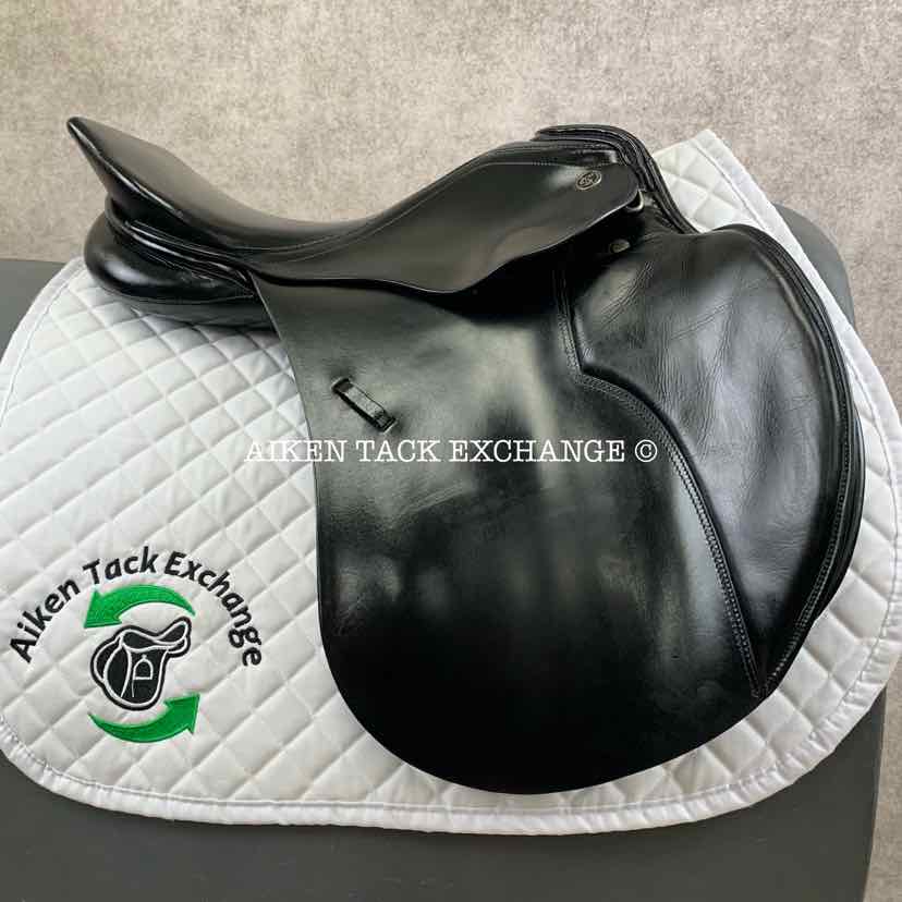 **SOLD** 2003 Kieffer Norbert Koof FL All Purpose Jump Saddle, 17" Seat, Medium Wide Tree, Wool Flocked Panels