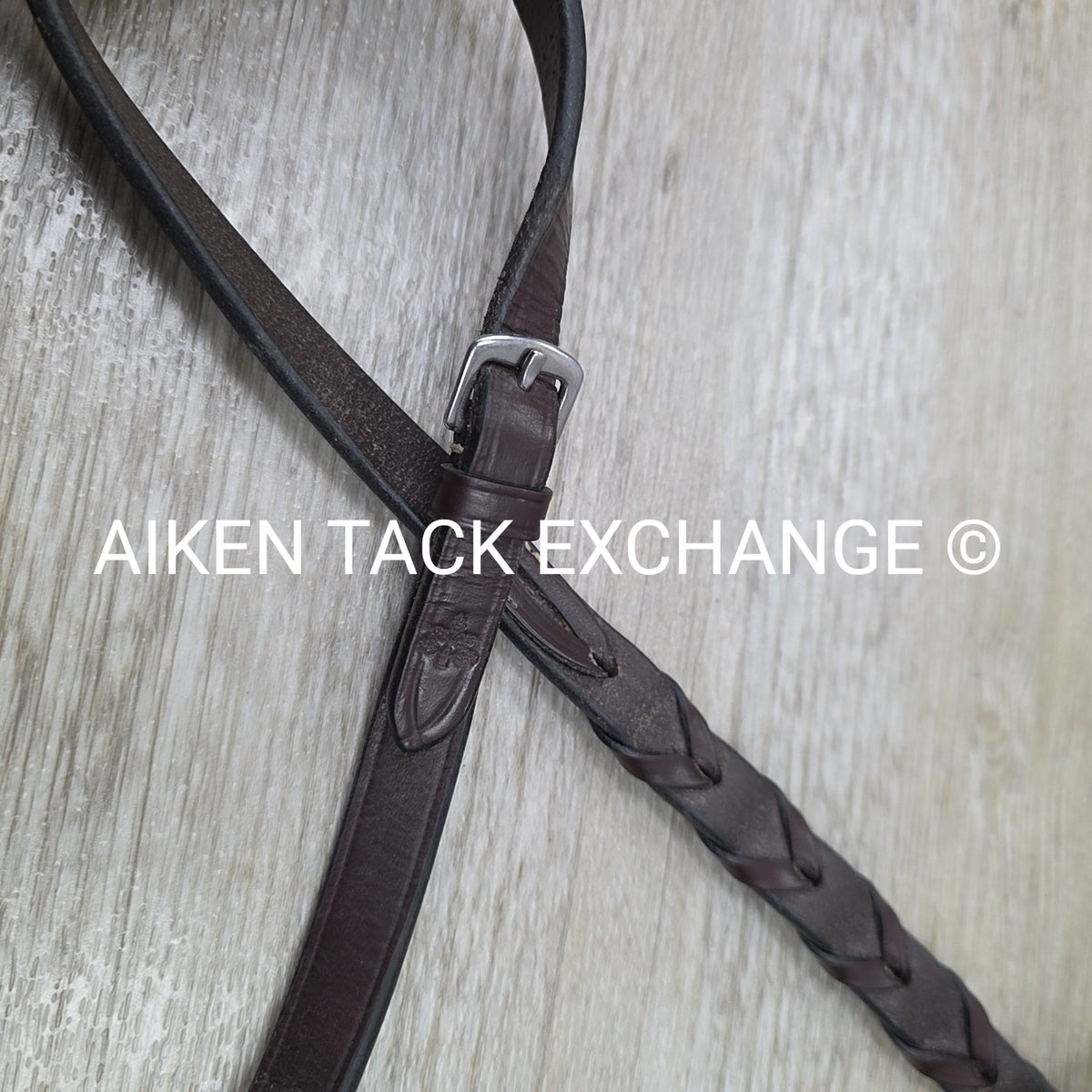 KL Select Black Oak Tupelo Bridle with Matching Laced Reins, Brown, Size Full