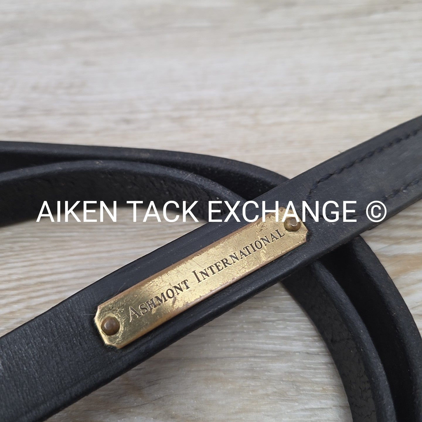 Nunn Finer Newmarket Leather Lead Shank, Black