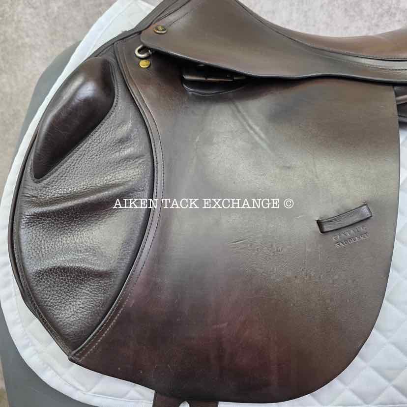 Centaur by Michael Stokes Close Contact Jump Saddle, 17.5" Seat, Medium Tree, Wool Flocked Panels