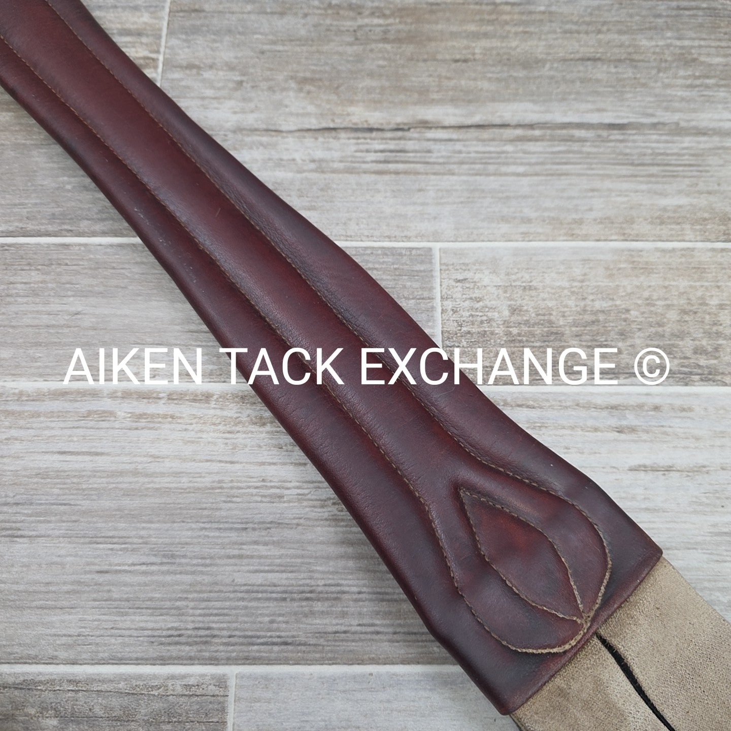 CWD Classic Leather Girth with Double End Elastic, Brown, 52"