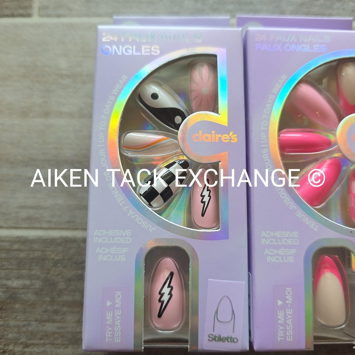 Claire's Press-On Nails (2 Sets) - 24 Count Each (48 Total)
