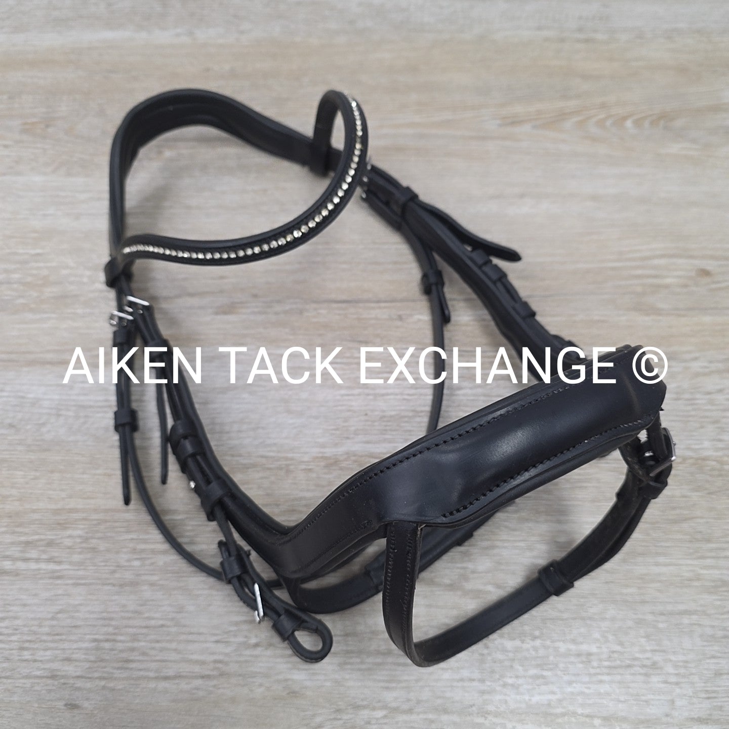 Schockemohle Equitus Beta Anatomical Special Bridle, Black, No Reins, Size Cob