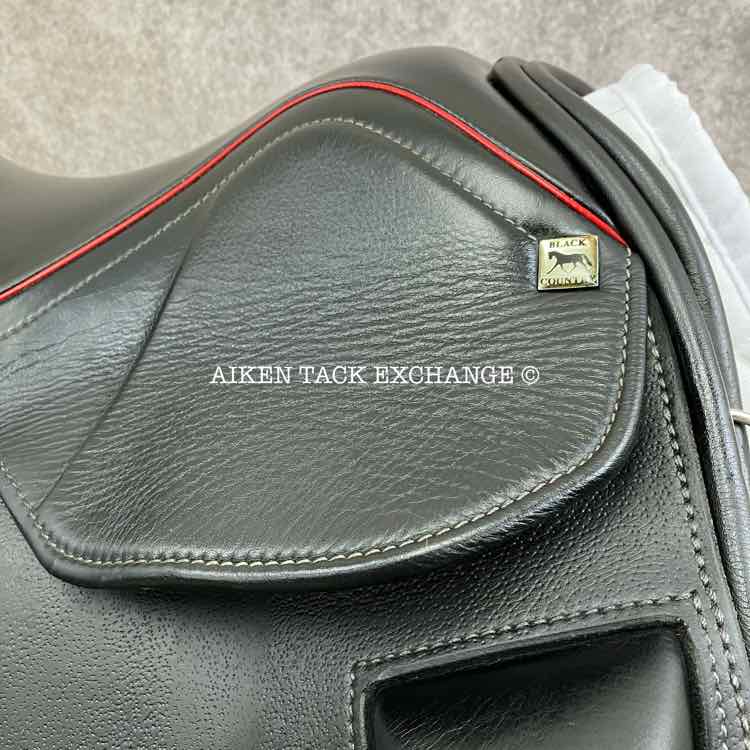 **SOLD** 2017 Black Country Dante Dressage Saddle, 17.5" Seat, Short Flap, Medium Wide Tree, Wool Flocked Serge Panels