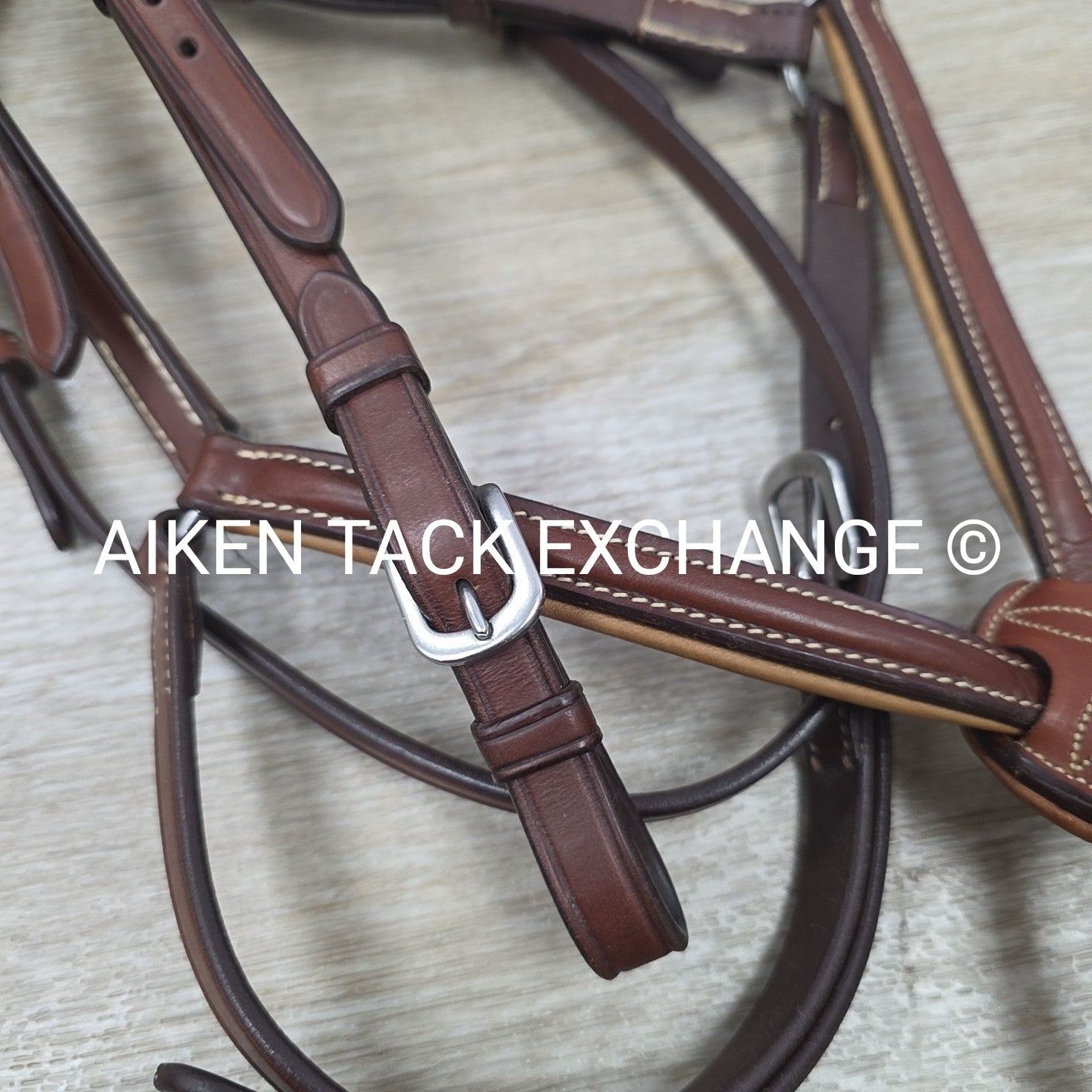 Antares Monocrown Figure 8 Bridle, No Reins, Brown, Oversize (3)