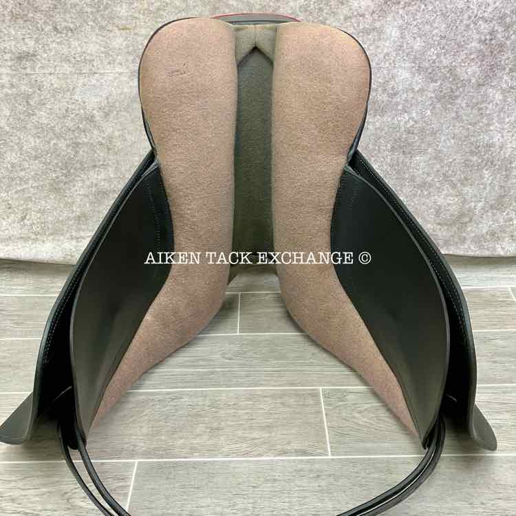 **SOLD** 2017 Black Country Dante Dressage Saddle, 17.5" Seat, Short Flap, Medium Wide Tree, Wool Flocked Serge Panels