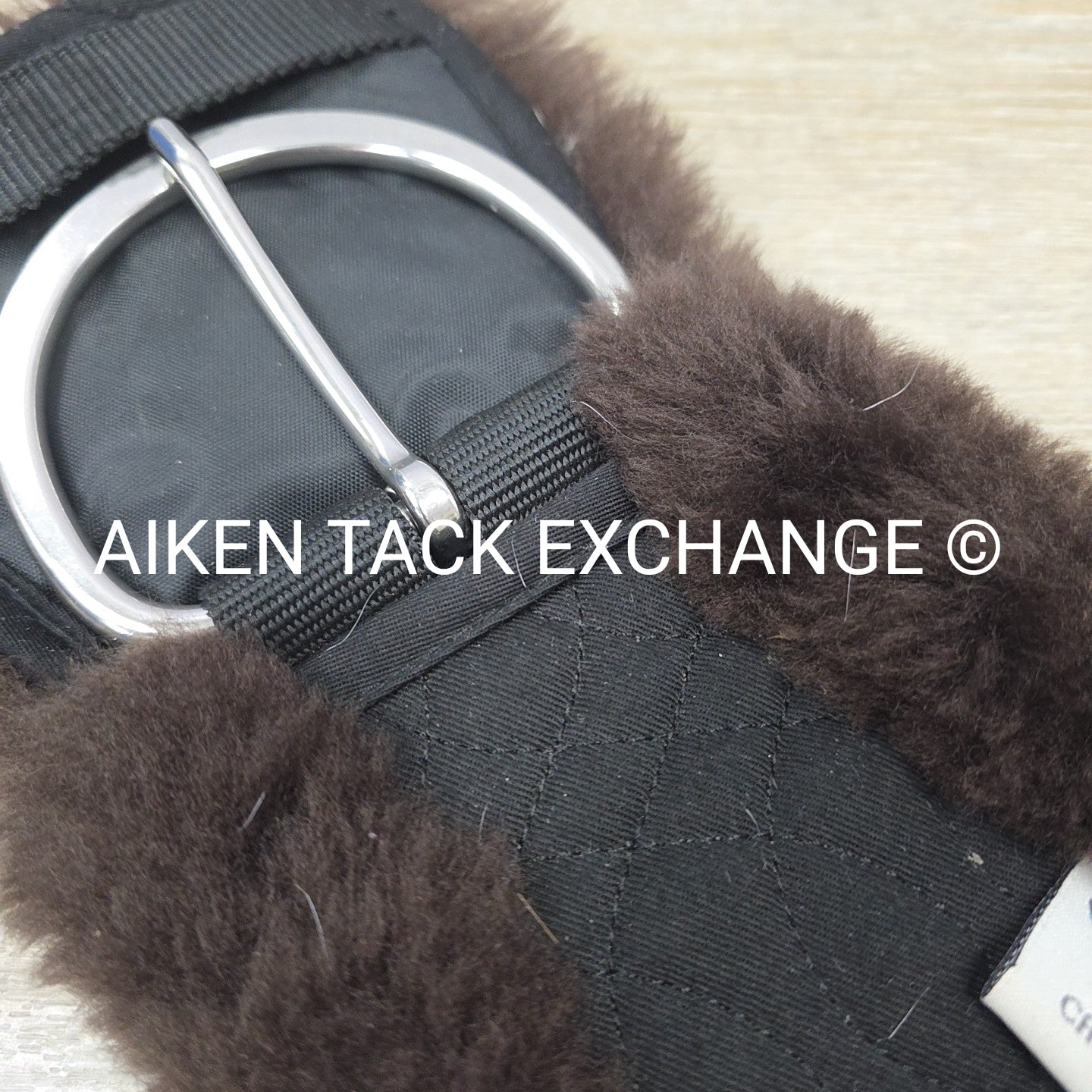 CAS Equestrian Sheepskin Cinch, Brown, 24"