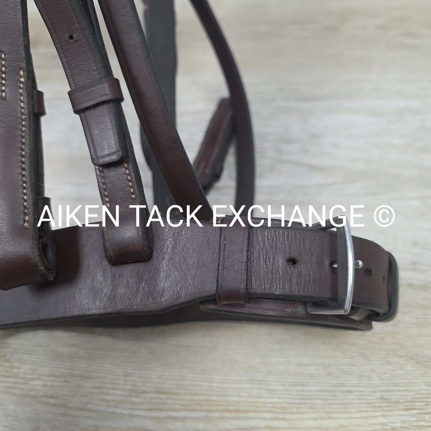 Horse Country First Flight Flat Hunt Bridle, No Reins, Brown, Size Cob