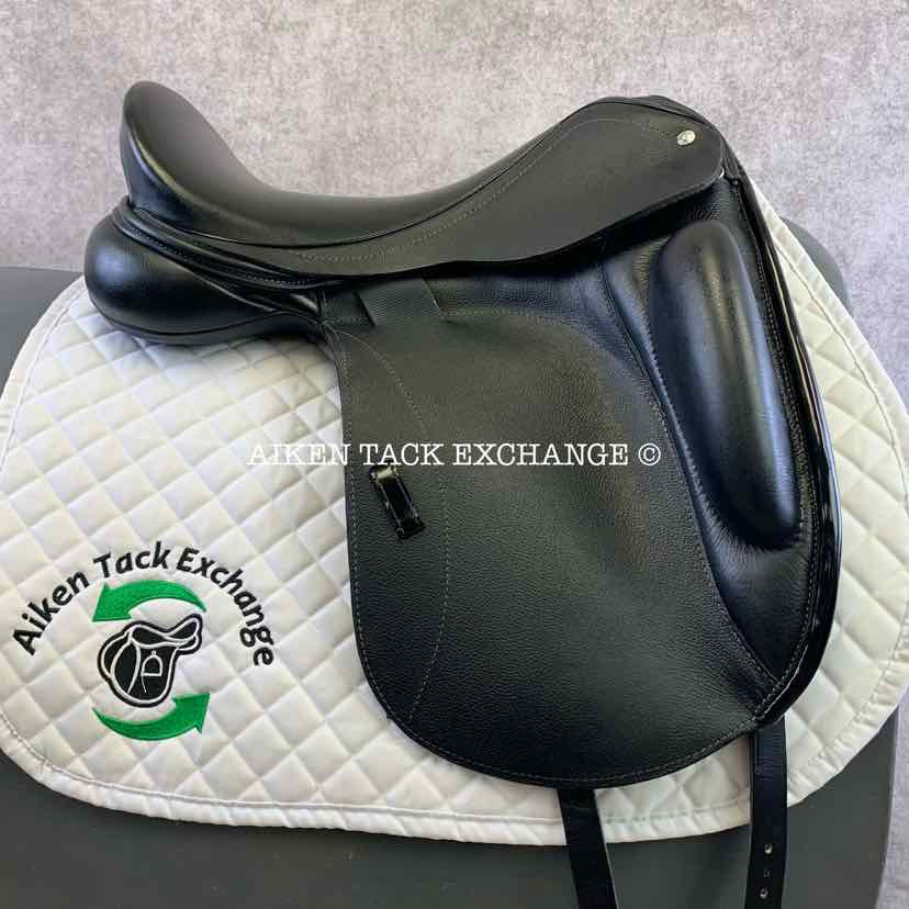 2018 Custom Saddlery Advantage Monoflap Dressage Saddle, 18" Seat, Adjustable Tree, Wool Flocked Pony Panels