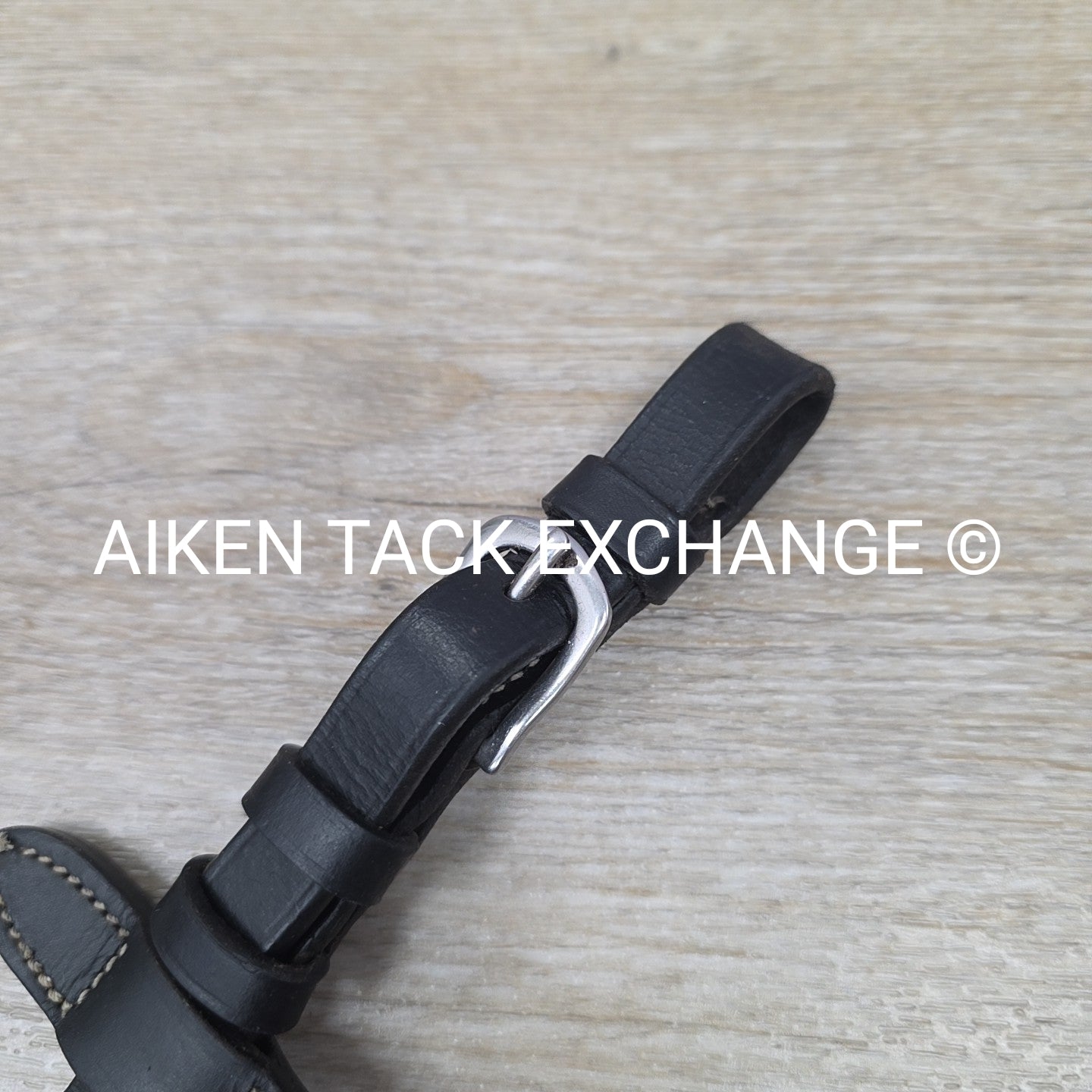 Leather Reins with Hand Grips, Black, 58"