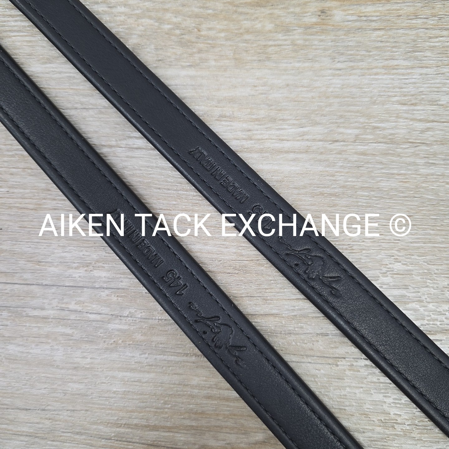 Equipe Mono Stirrup Leathers, Black, 145cm / 58"