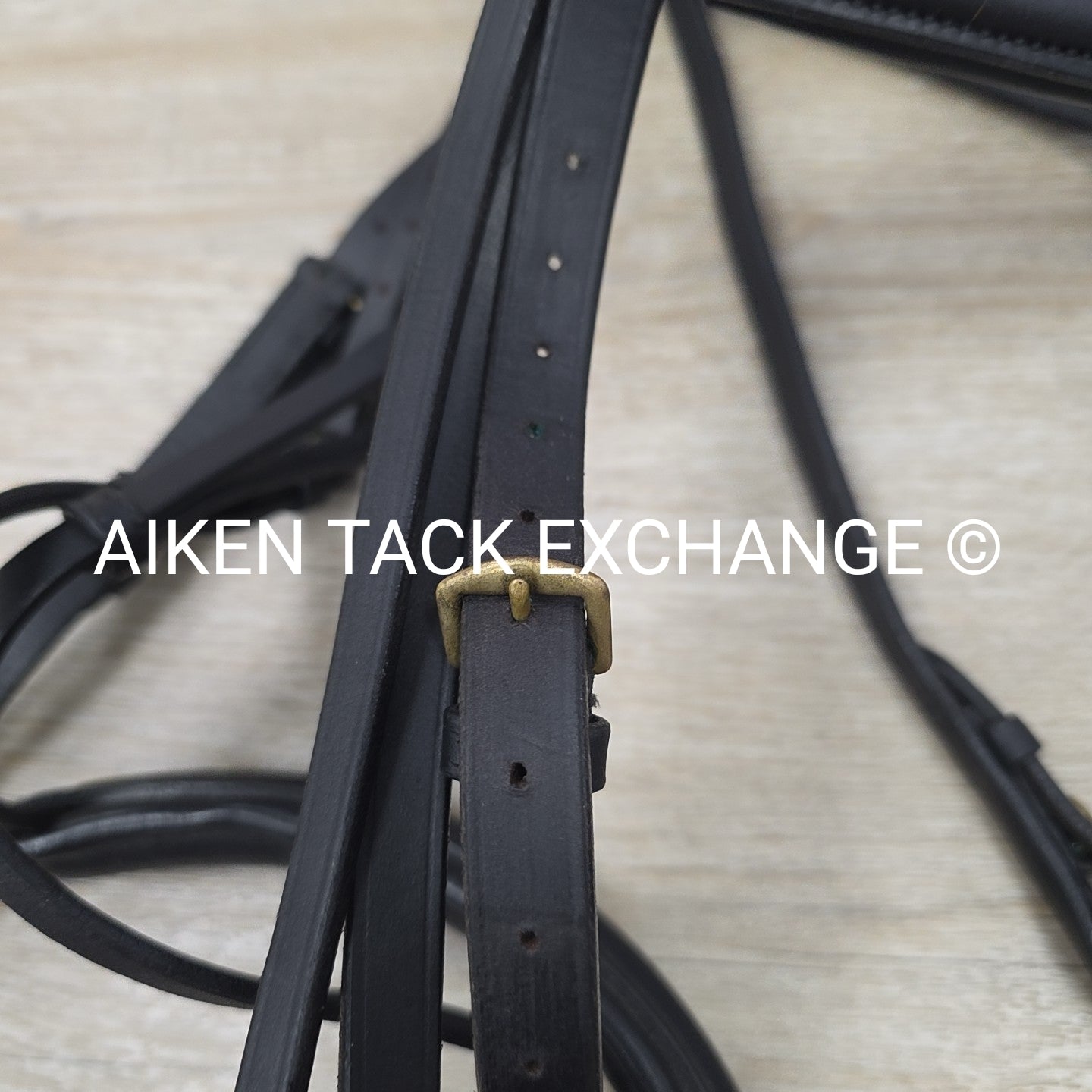 Kieffer Weymouth Double Bridle with Curb Rein, Black, Size Full