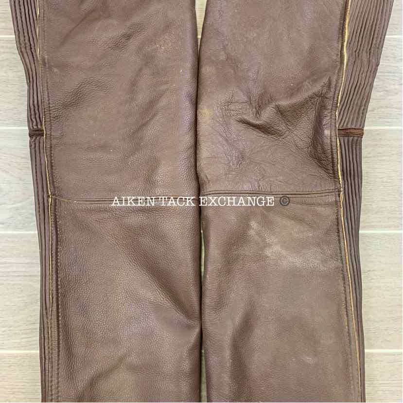 Horze Blake Leather Full Chaps, Size Medium