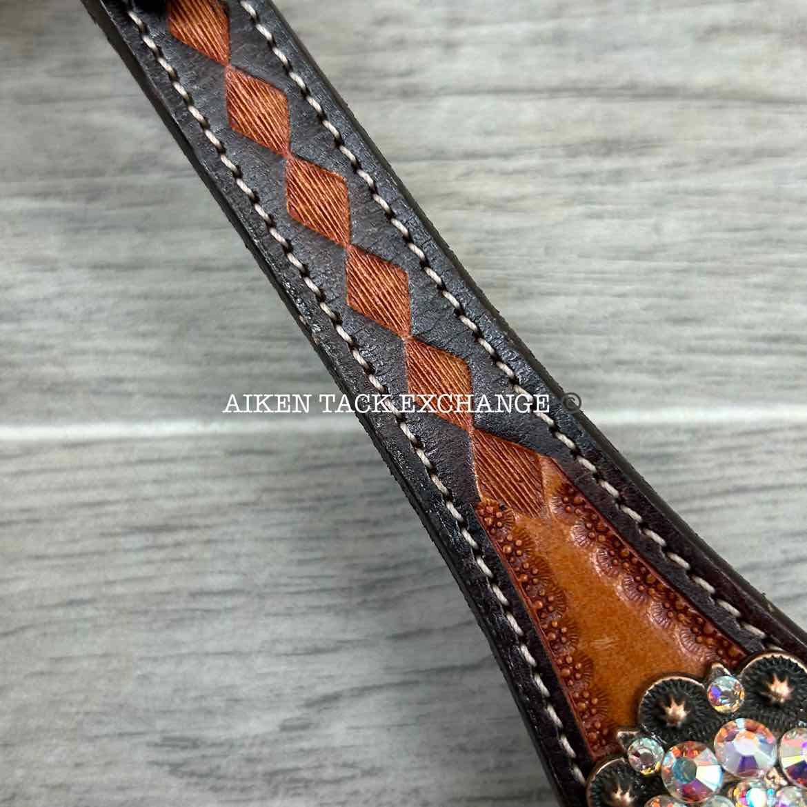 One Ear Western Headstall with Bling