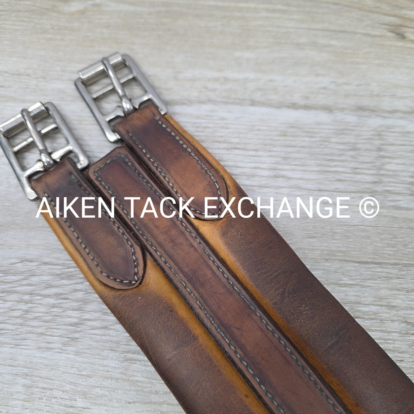 Mortack Girth with Double Elastic, Brown, 46"