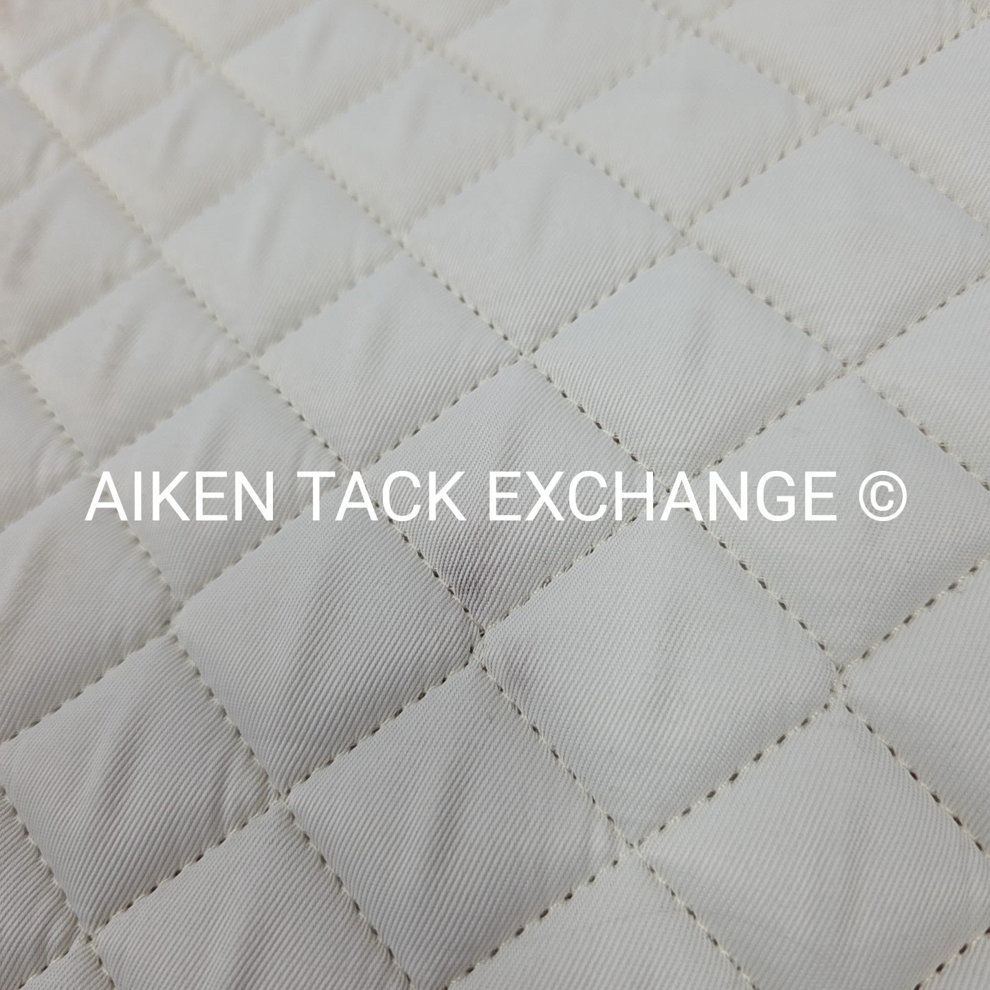 Dover Saddlery All Purpose Pony Saddle Pad, White with Yellow Trim