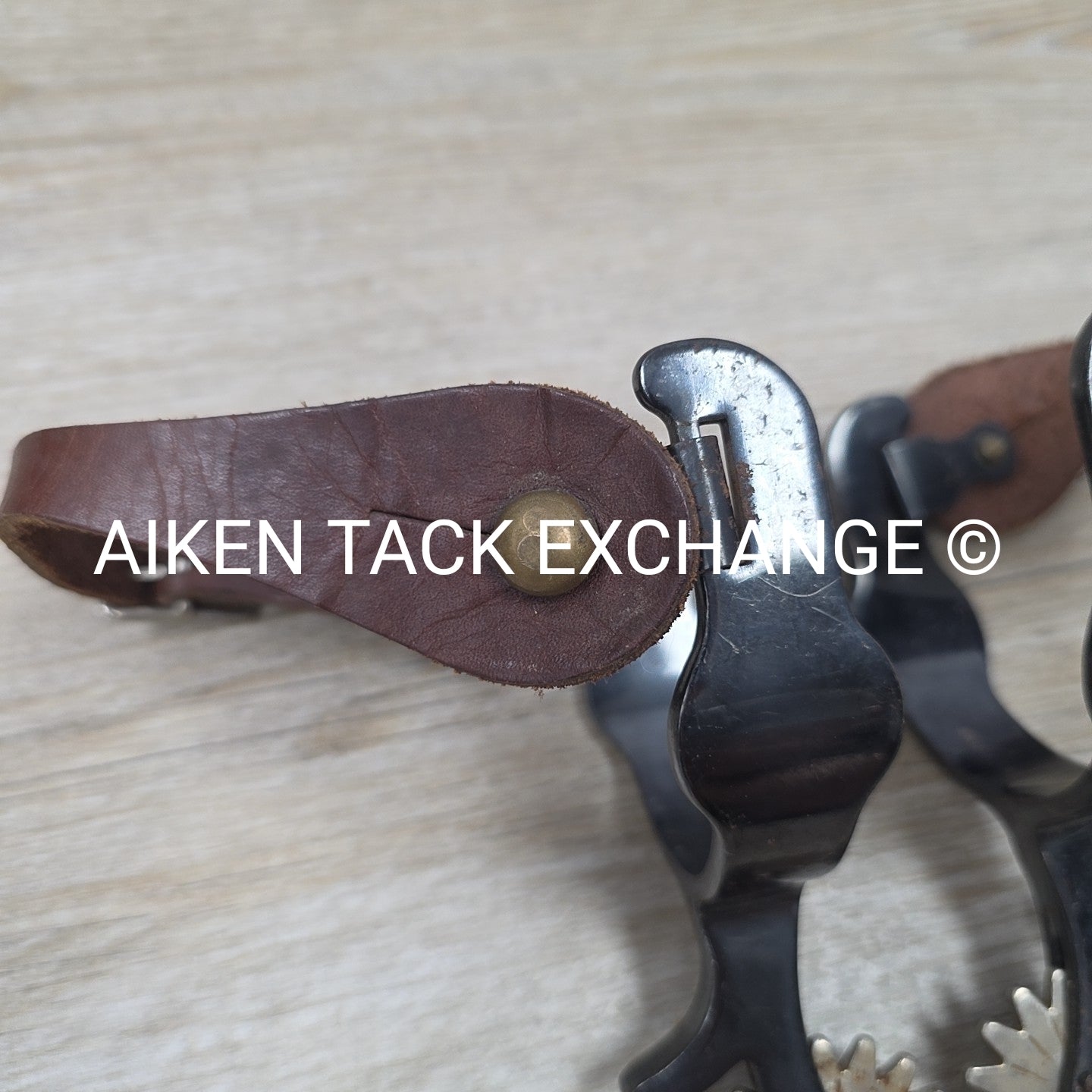 Kelly Silver Star Western Spurs with Rowels & Leather Spur Straps