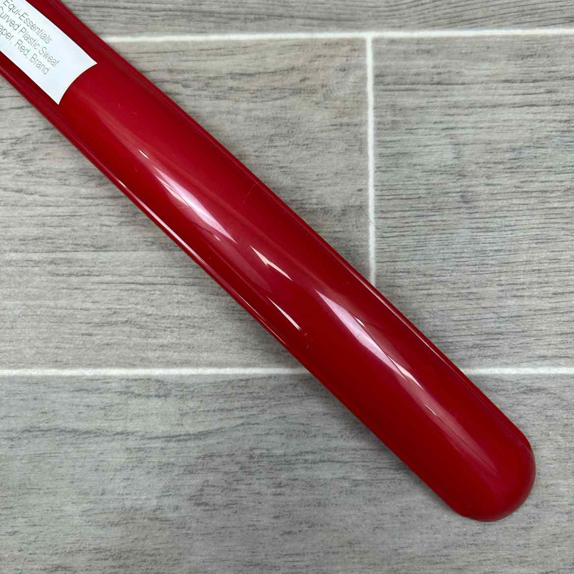 Equi-Essentials Curved Plastic Sweat Scraper, Red, Brand New
