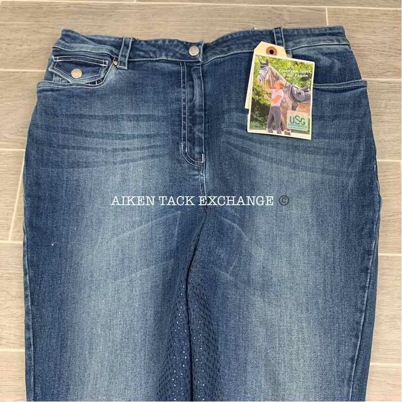 KL Select USG Marina Silicone Full Seat Breeches, Size 30 L