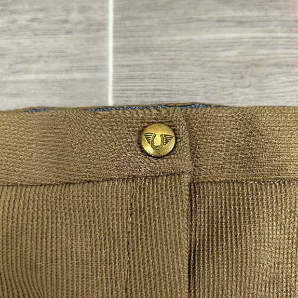 TuffRider Ribbed Full Seat Breeches, Taupe, Women's Size 26 R
