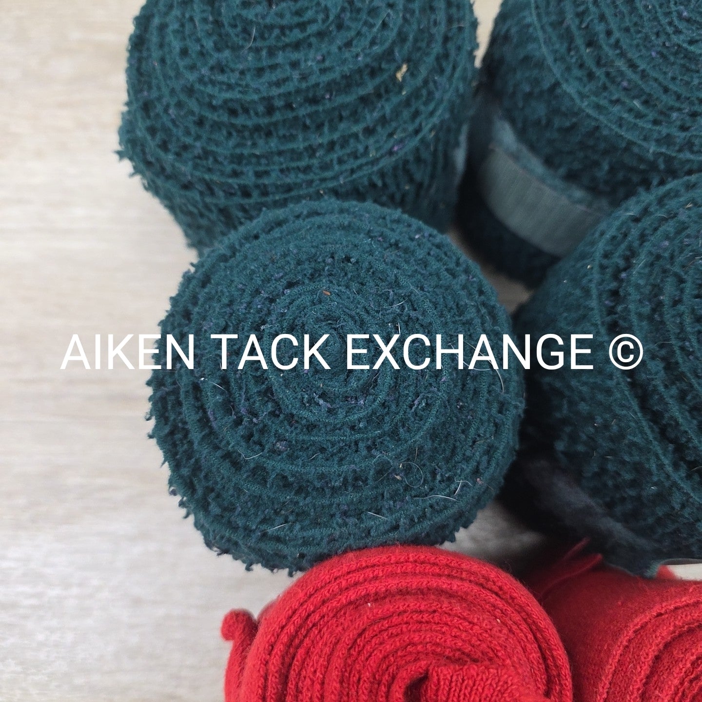 BARGAIN BUNDLE: 4 Polo Wraps, Green & 4 Knit Wraps, Red