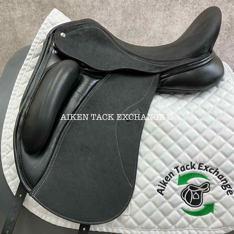 2024 Custom Saddlery Everest R Monoflap Dressage Saddle, 18" Seat, Adjustable Tree, Wool Flocked Panels