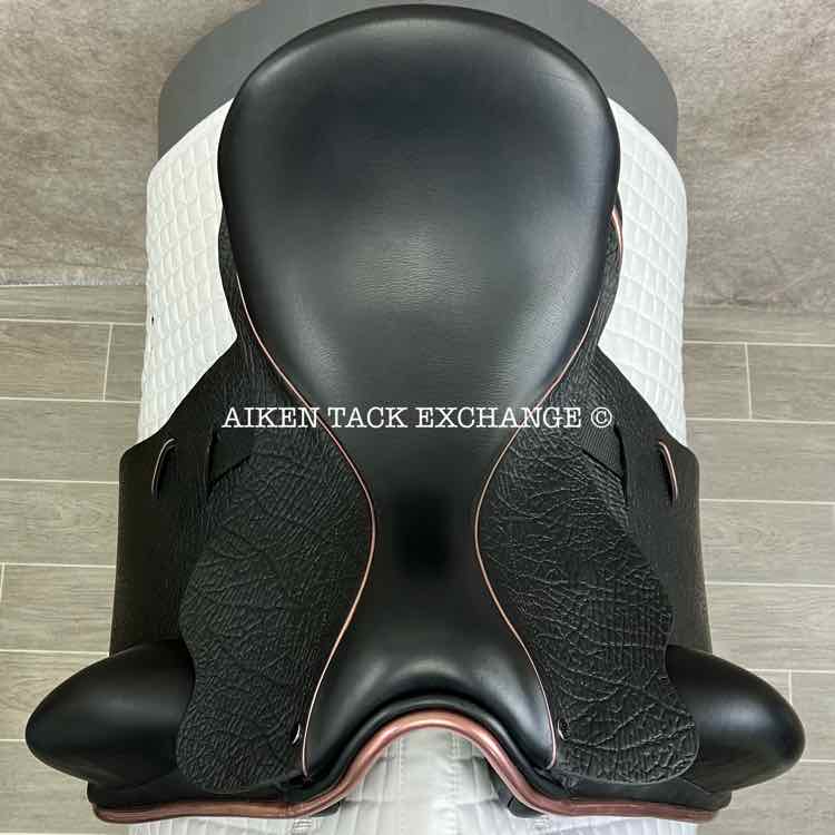 2023 County Epiphany Monoflap Dressage Saddle, 17" Seat, Narrow Tree, Wool Flocked Panels