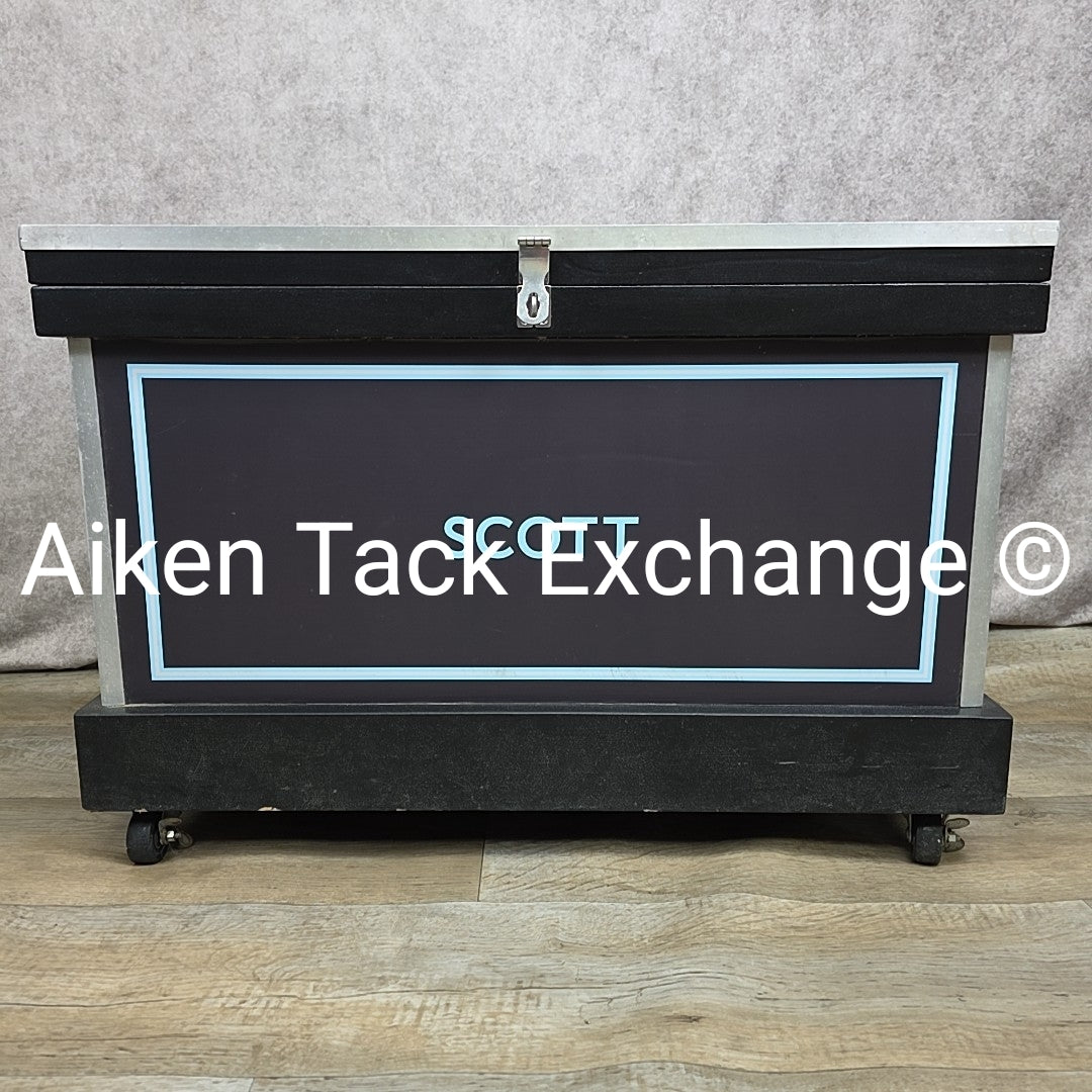 Wooden Tack Trunk on Wheels - 32" L x 22" H x 20" W