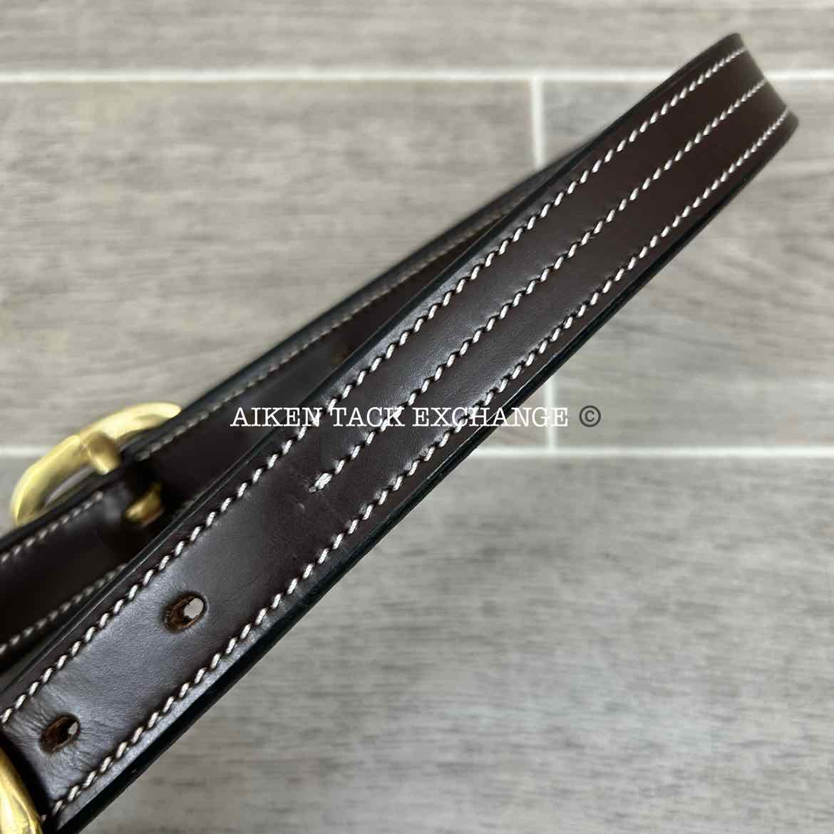 KL Select Black Oak Pine Leather Halter, Brown/Brass, Size Full