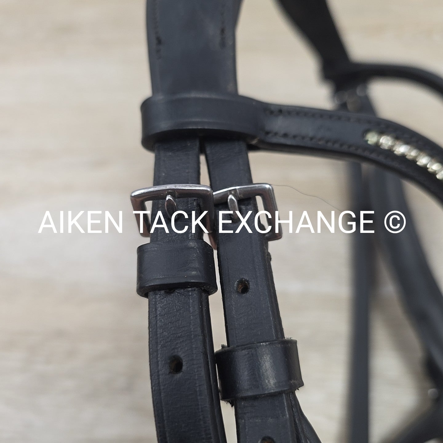 Schockemohle Equitus Beta Anatomical Special Bridle, Black, No Reins, Size Cob