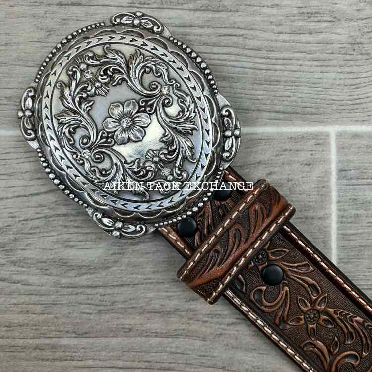 Shyanne Leather Belt with Nocona Belt Buckle, Size Large
